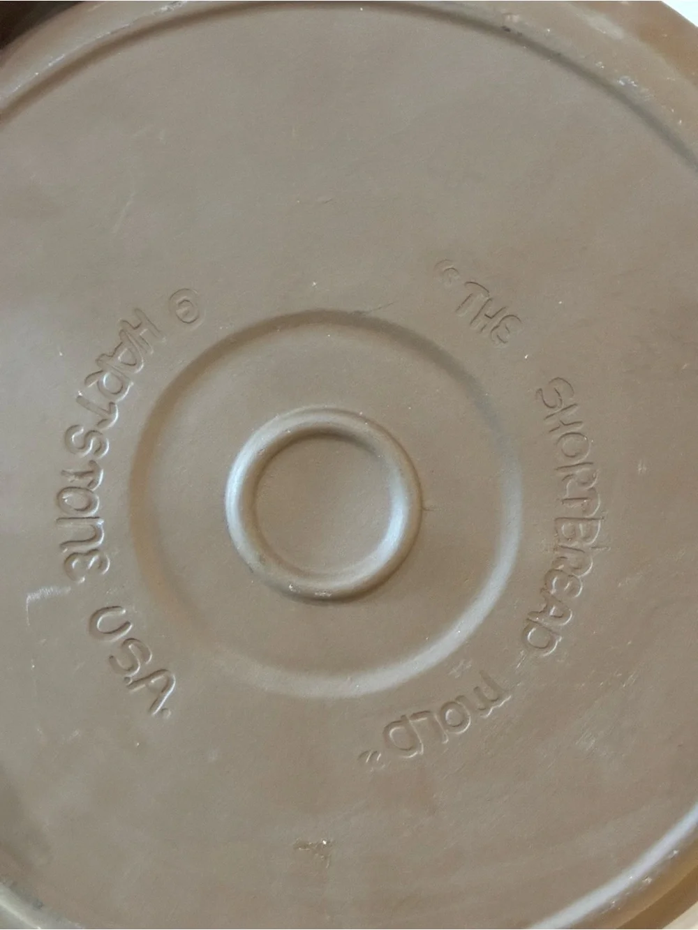 Vintage Hartstone USA Shortbread Mold Hearts Tulips Stoneware Baking Mold